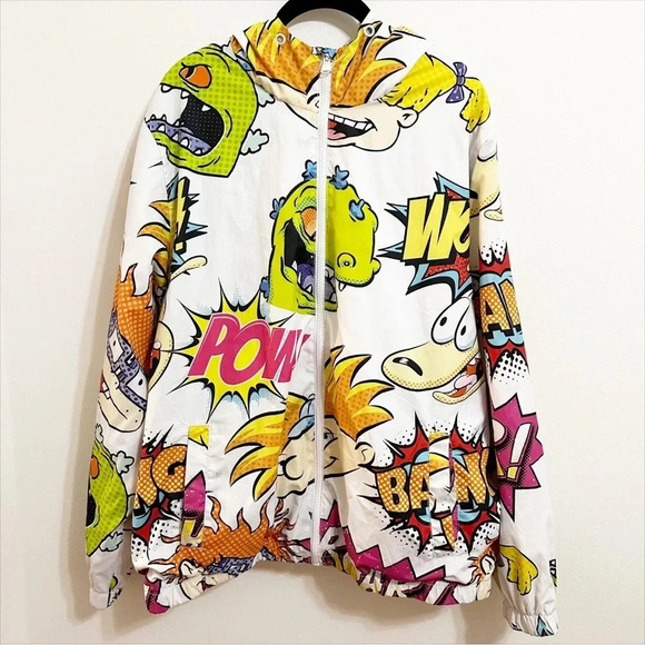 Members Only X Nickelodeon 90s throw back Windbreaker Size XL - Picture 1 of 8